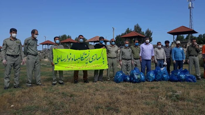 سواحل خلیج گرگان در غرب گلستان پاکسازی شد