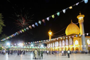 جشن شب نیمه شعبان در حرم احمد بن موسی شاهچراغ(ع)