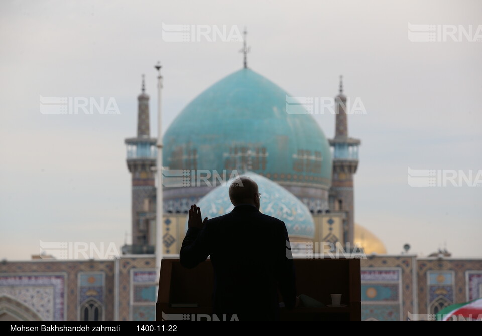 حضور رییس مجلس شورای اسلامی در چهل و سومین سالگرد پیروزی انقلاب در مشهد