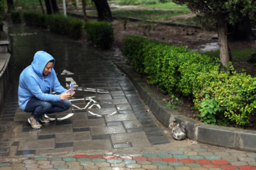 باران پاییزی در تهران