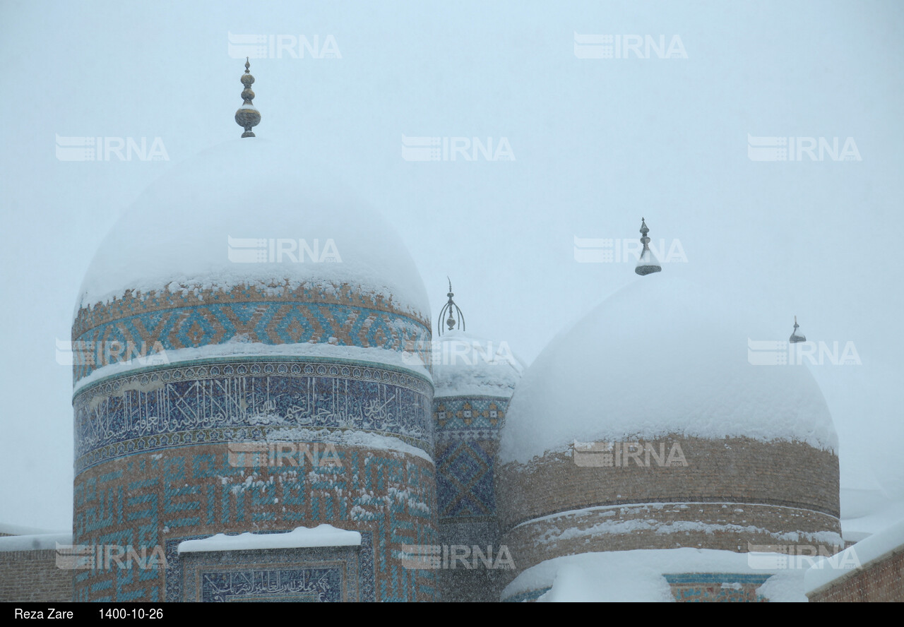 بارش برف زمستانی در اردبیل