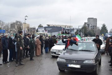 راهپیمایی خودرویی ۲۲ بهمن در میاندوآب