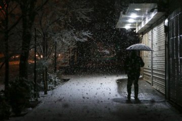 Caída de nieve otoñal en Tabriz