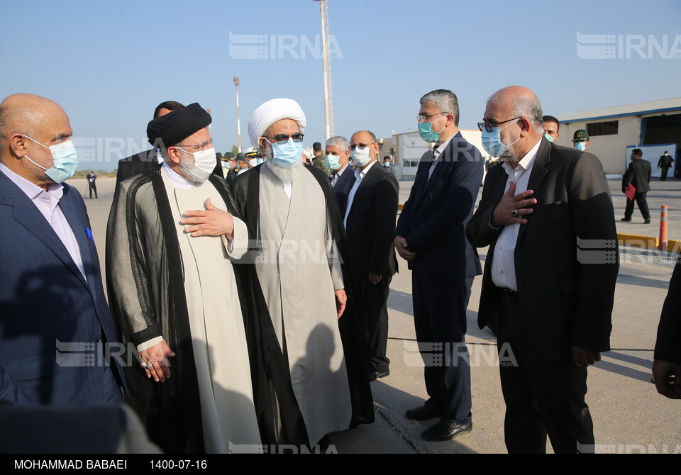 ورود رییس جمهوری به استان بوشهر