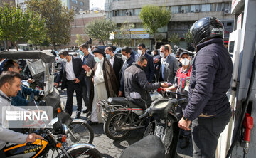 President Raisi visits a gas station after restoration from cyberattack