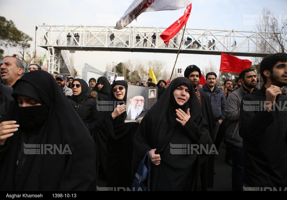 راهپیمایی مردم تهران در پی شهادت سردار سپهبد قاسم سلیمانی