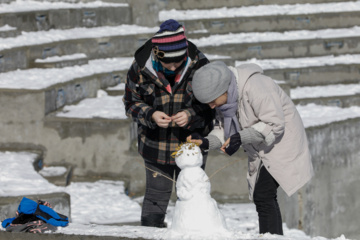 Iran : chute de neiges à Sanandaj 