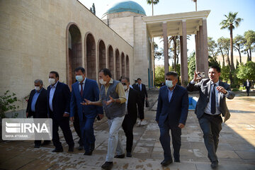 Tajikistan interior minster visits Tomb of Saadi