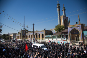 Kermanşahda şəhid Səccad Mənsurinin cənazəsinin müşayiət mərasimi
