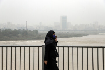 Brouillard et brume ce matin à Ahvaz dans le sud de l’Iran