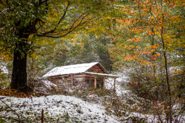 Nieve otoñal en Mazandarán