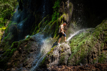 Behesht Baran Waterfall in Iran