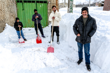 La beauté de la nature hivernale dans le village de Chibli, au nord-ouest du pays