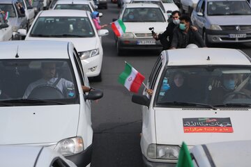 راهپیمایی خودرویی ۲۲ بهمن در بیرجند