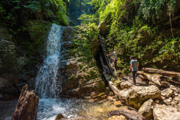 Behesht Baran Waterfall in Iran