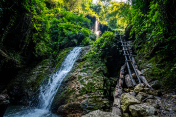 Behesht Baran Waterfall in Iran