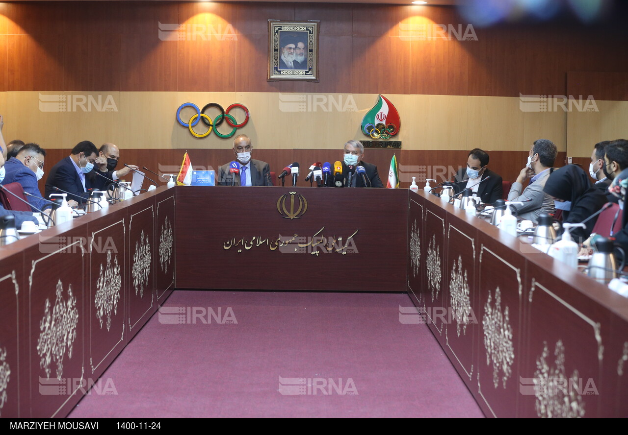 نشست خبری رؤسای کمیته‌های ملی المپیک ایران و عراق