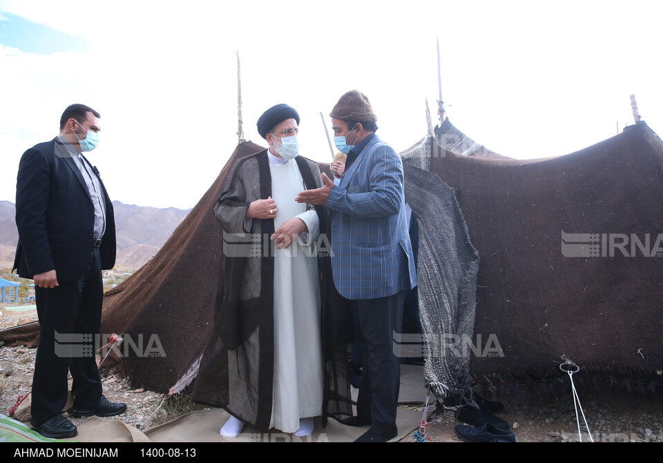 سفر رییس جمهوری به سمنان - حضور در سیاه چادر عشایر