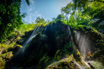 Behesht Baran Waterfall in Iran