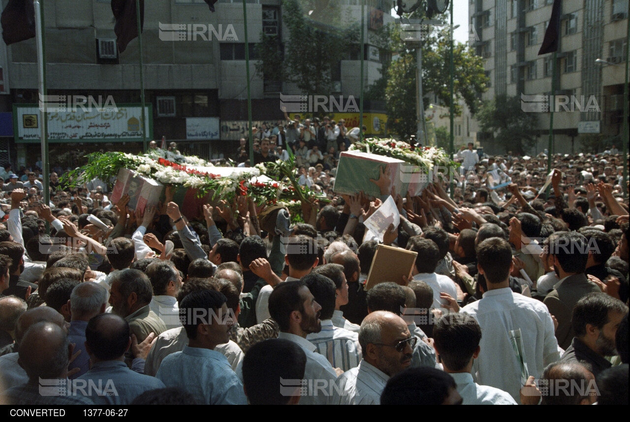 مراسم تشییع شهید محمود صارمی خبرنگار ایرنا و شهدای دیپلمات ایران در مزار شریف