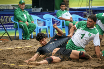 Iran : tournoi de championnat du monde du Kabaddi sur la plage