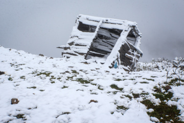 Iran : chutes de neige sur les hauts plateaux du Guilan au nord