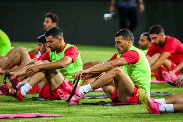 Iran : Entraînement de l'équipe nationale de football, le mardi 3 septembre 2024 au stade Foulad Shahr de la ville d’Ispahan au centre avant le match contre le Kirghizistan au troisième tour de qualification de la Coupe du monde 2026. (Photo : Rassoul Shojaï)