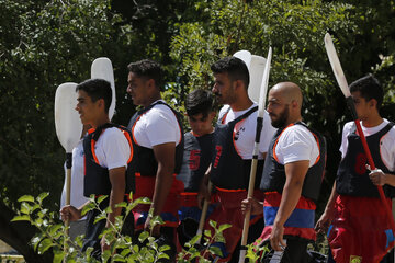 Iran : championnat de canoë-polo masculin