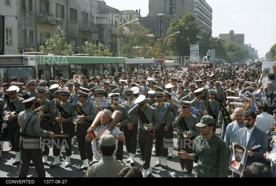 مراسم تشییع شهید محمود صارمی خبرنگار ایرنا و شهدای دیپلمات ایران در مزار شریف