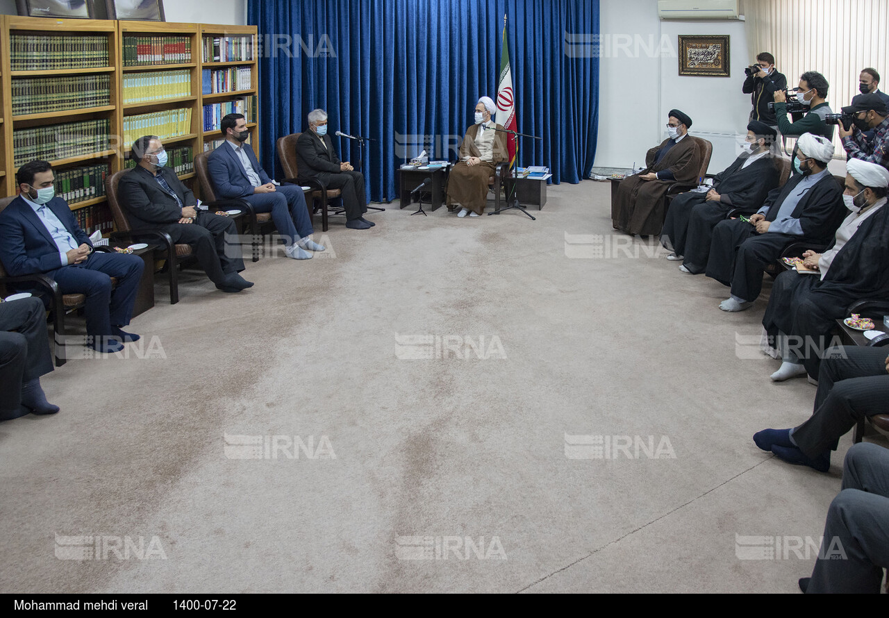 دیدار وزیر ورزش و جوانان با آیت الله علیرضا اعرافی مدیر حوزه های علمیه کشور