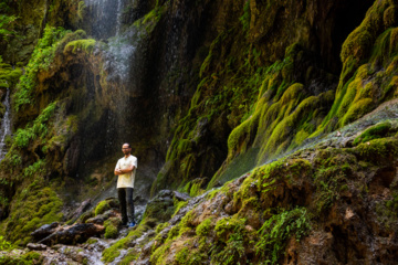 Behesht Baran Waterfall in Iran