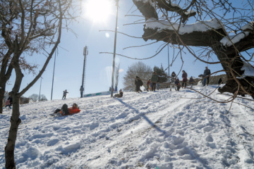 Iran : chute de neiges à Sanandaj 