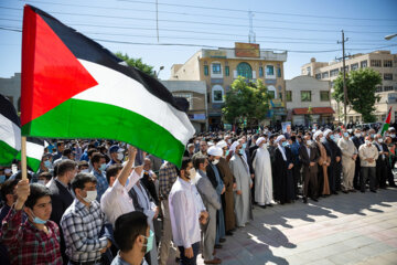 تجمع مردم کرمانشاه در حمایت از مردم مظلوم فلسطین‎