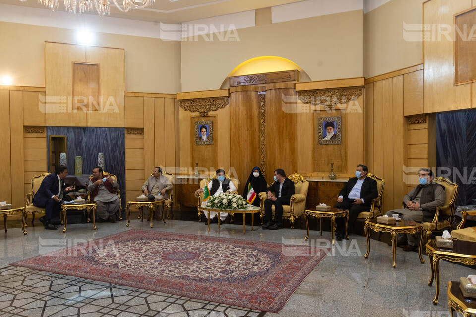 ورود رییس مجلس سنای پاکستان به تهران