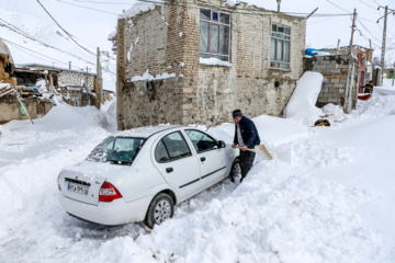 La beauté de la nature hivernale dans le village de Chibli, au nord-ouest du pays