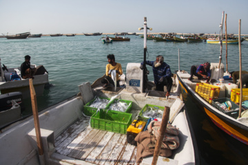 Le port de pêche de Kong au sud de l'Iran