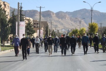 راه پیمایی جا ماندگان اربعین در ایلام