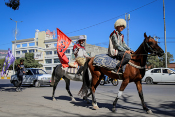 کاروان سوارکاران بجنورد در راه مشهد الرضا (ع)