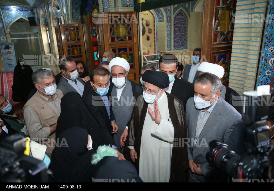 سفر رییس جمهوری به استان سمنان - زیارت حرم امامزاده یحیی(ع) و مزار شهدای سمنان