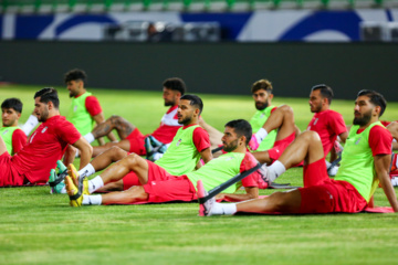 Iran : Entraînement de l'équipe nationale de football, le mardi 3 septembre 2024 au stade Foulad Shahr de la ville d’Ispahan au centre avant le match contre le Kirghizistan au troisième tour de qualification de la Coupe du monde 2026. (Photo : Rassoul Shojaï)