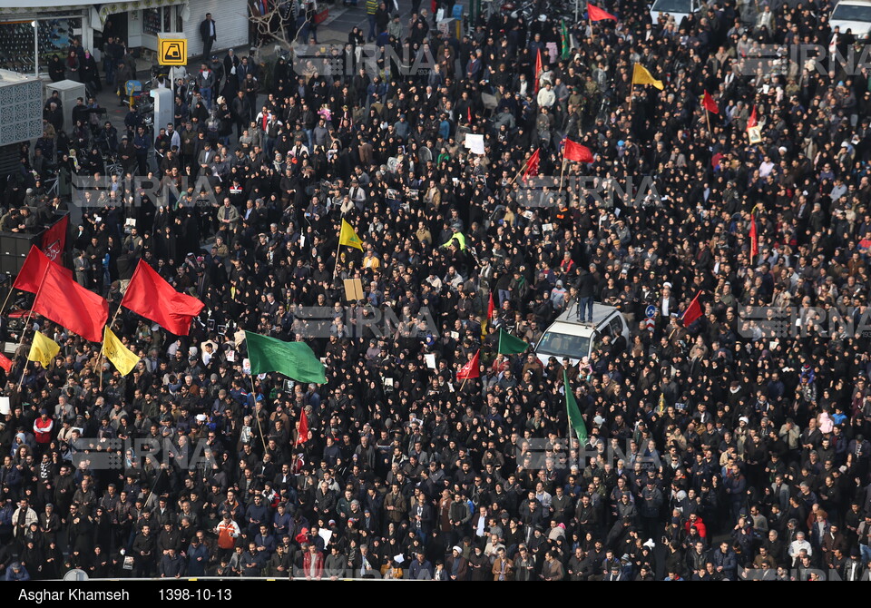 راهپیمایی مردم تهران در پی شهادت سردار سپهبد قاسم سلیمانی