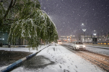 Caída de nieve otoñal en Tabriz