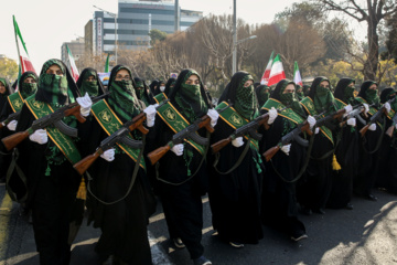 110 000 membres des forces Basij organisent un exercice pro-palestinien à Téhéran