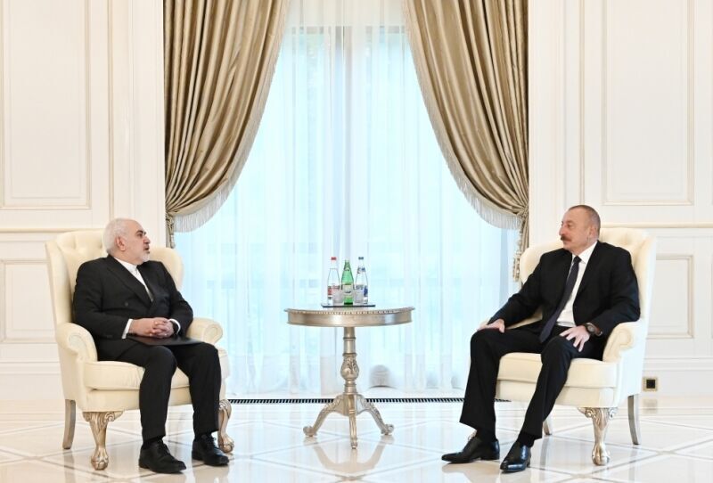 Zarif meets president of Azerbaijan Republic