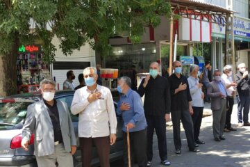 عزاداری مردم ولایی میاندوآب در سوگ رهبر کبیر انقلاب