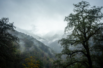 Nieve otoñal en Mazandarán