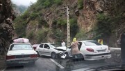 تصادف در جاده کرج - چالوس هفت  مصدوم بر جا گذاشت