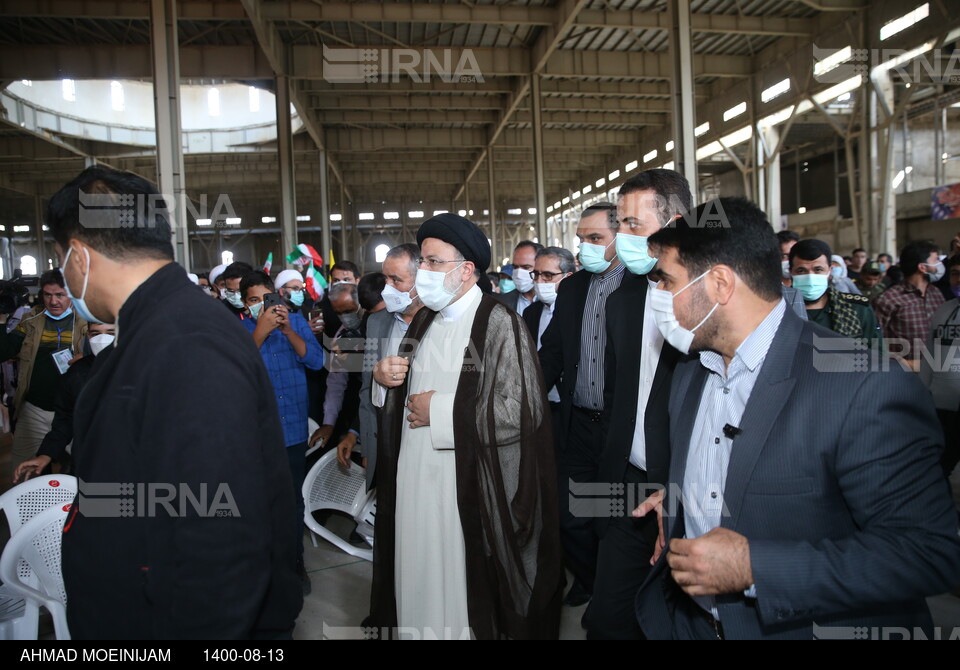 سفر رییس جمهوری به سمنان - حضور در تجمع ۱۳ آبان