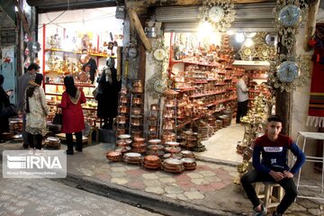 Repoussé bazaar in Borujerd, Iran