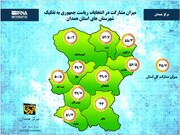 اینفوگرافیک/ میزان مشارکت در انتخابات به تفکیک شهرستان های استان همدان